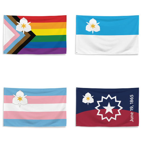 4 Pack of Salt Lake City Flags (Double Sided)
